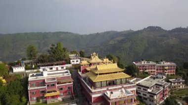 Tibet rahipleri manastır Vadisi Katmandu, Nepal - 17 Ekim 2017 yakınındaki