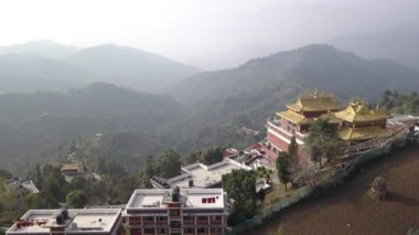 Tibet rahipleri manastır Vadisi Katmandu, Nepal - 17 Ekim 2017 yakınındaki