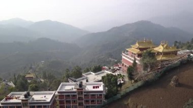 Tibet rahipleri manastır Vadisi Katmandu, Nepal - 17 Ekim 2017 yakınındaki