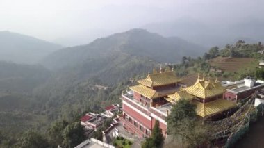 Tibet rahipleri manastır Vadisi Katmandu, Nepal - 17 Ekim 2017 yakınındaki