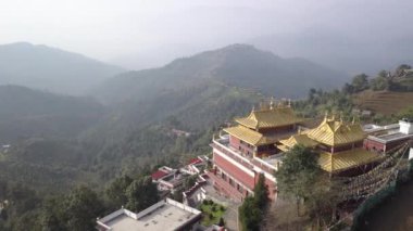 Tibet rahipleri manastır Vadisi Katmandu, Nepal - 17 Ekim 2017 yakınındaki