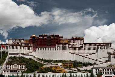 Potala Sarayı zaman atlamalı. Dalai lama yer. Lhasa, Tibet