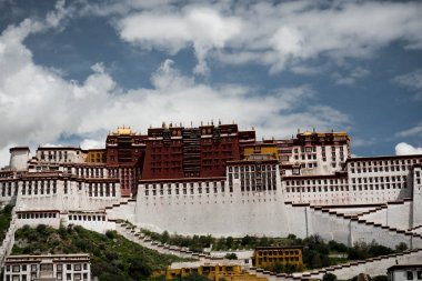 Potala Sarayı zaman atlamalı. Dalai lama yer. Lhasa, Tibet
