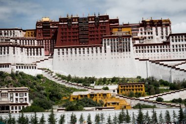 Potala Sarayı zaman atlamalı. Dalai lama yer. Lhasa, Tibet