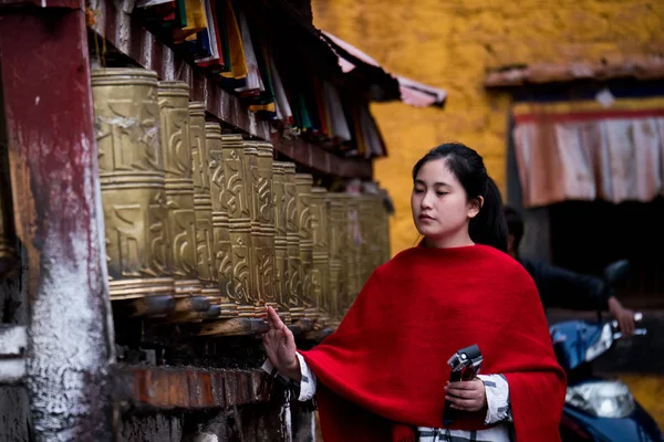 Jokhang templom tibeti buddhizmus Lhasa, Tibet — Stock Fotó