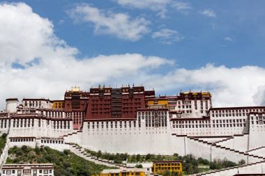 Potala Sarayı zaman atlamalı. Dalai lama yer. Lhasa, Tibet