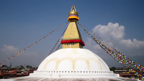 Stupa Bodhnath Katmandú, Nepal - 26 de octubre de 2017 — Vídeo de stock