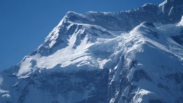Annapurna piek in het bereik van de Himalaya, Annapurna-regio, Nepal — Stockvideo