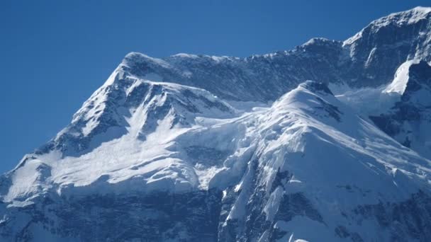 Cima dell'Annapurna nella catena dell'Himalaya, regione dell'Annapurna, Nepal — Video Stock