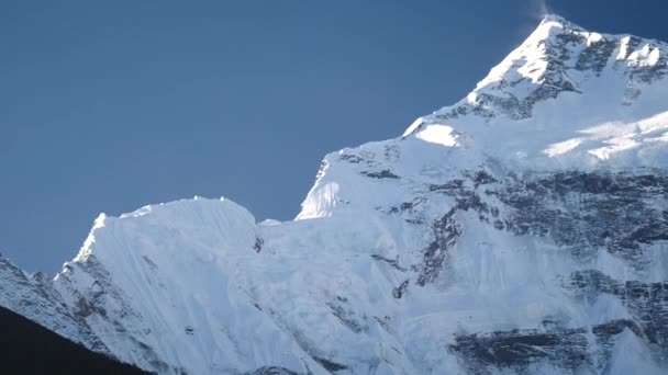 Annapurna szczyt w zakresie Himalaya, Annapurna regionu, Nepal — Wideo stockowe