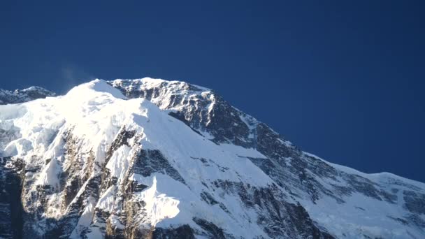 Pico de Annapurna na gama Himalaia, região de Annapurna, Nepal — Vídeo de Stock