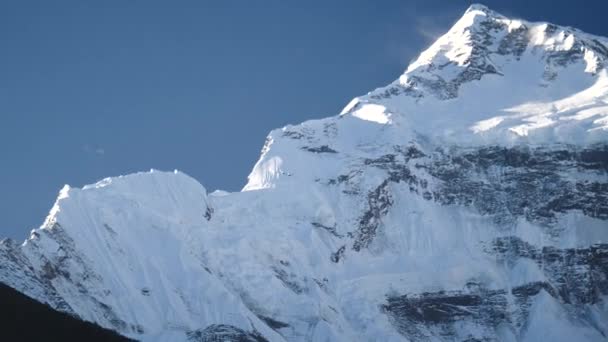 Annapurna szczyt w zakresie Himalaya, Annapurna regionu, Nepal — Wideo stockowe