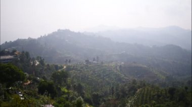 Himalaya Dağları, Nepal vadide yukarıda günbatımı
