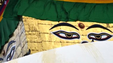 Swayambhunath aptalı Buddha Katmandu 'nun gözü