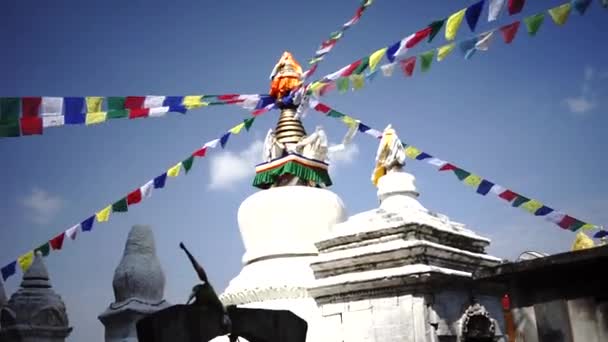 Stupa Bodhnath Kathmandu, Nepal - October 26, 2017 — Stock Video