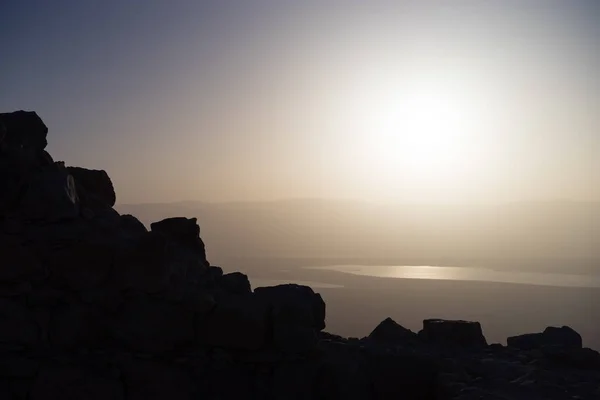 Massada antika historiska platser i Israel — Stockfoto