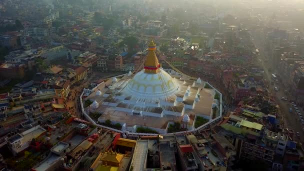 Stupa Bodhnath Kathmandu, Nepal - 26 de outubro de 2017 — Vídeo de Stock