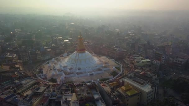 Stupa Bodhnath Kathmandu, Nepal - 26 oktober 2017 — Stockvideo