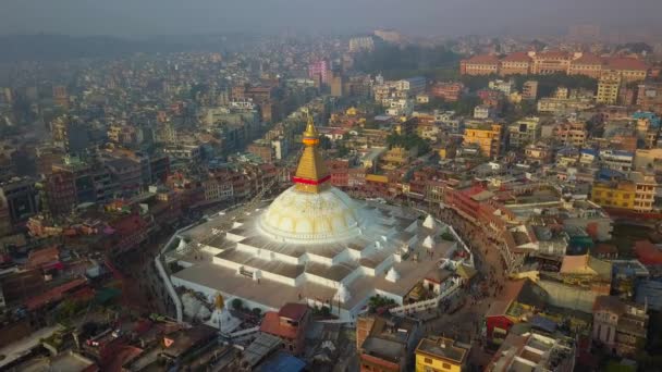 Stupa Bodhnath Katmandu, Nepal - 26 października 2017 — Wideo stockowe