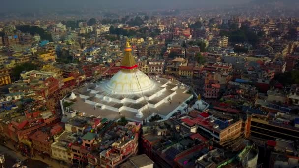 Stupa Bodhnath Kathmandu, Nepál - 2017. október 26. — Stock videók
