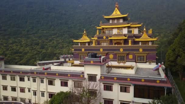 Buddhistiska kloster, Kathmandudalen, Nepal - 16 oktober 2017 — Stockvideo