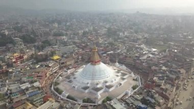 Stupa Bodhnath Katmandu, Nepal 4k video düz profili Cinelike