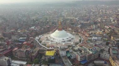 Stupa Bodhnath Katmandu, Nepal 4k video düz profili Cinelike