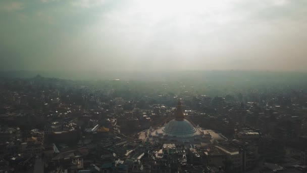 Ступа Бодхнатх Катманду, Непал 4К видео — стоковое видео