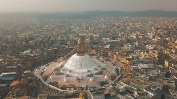 Stupa Bodhnath Kathmandu, Nepal vídeo 4K — Vídeo de Stock