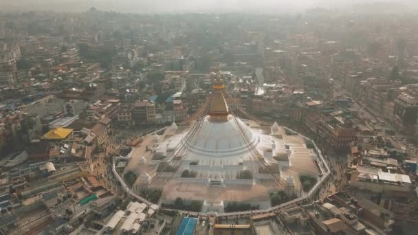 Stupa Bodhnath Kathmandu, Nepál 4k videó — Stock videók