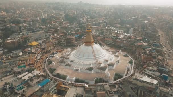 Stupa Bodhnath Katmandu, wideo Nepal 4k — Wideo stockowe