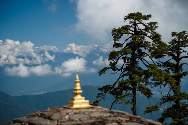 108 Cortinas Comemorativas do Passo Dochula em Thimphu, Butão — Fotografia de Stock