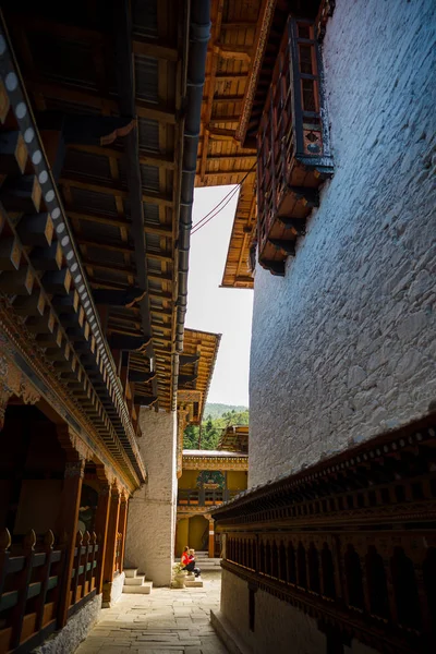 Klasztor Dzong w górach Bhutan Himalaje — Zdjęcie stockowe