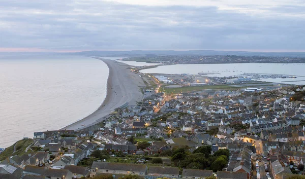 Dorset coast uk portland and chesil beach — стоковое фото