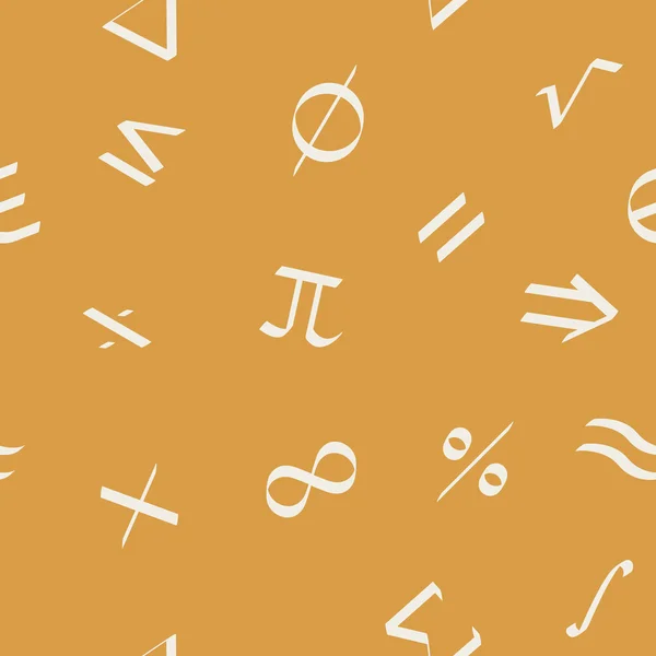 Seamless pattern with irish mathematical symbols — Stock Vector