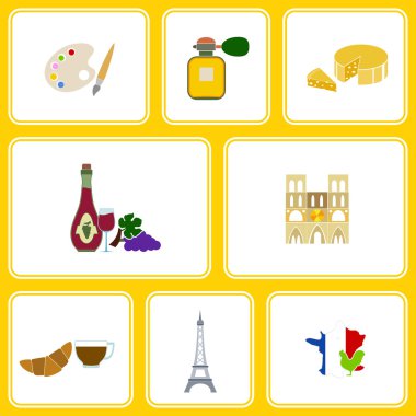 Seamless modeli ile Fransız simgeler 