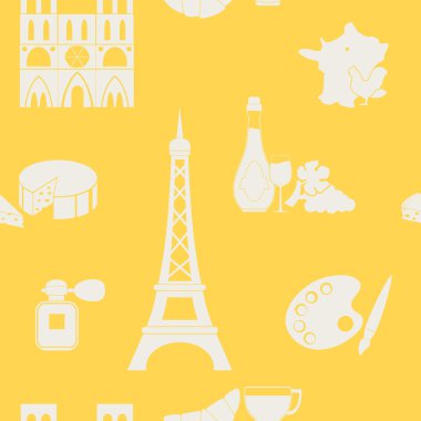 Seamless modeli ile Fransız simgeler 