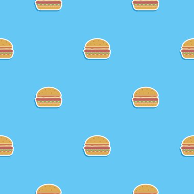 Fastfood simgeleri ile Seamless Modeli 