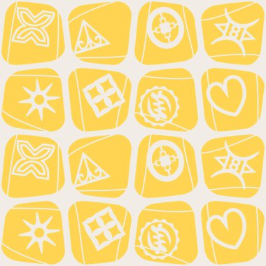 adinkra sembolleri ile Seamless Modeli 