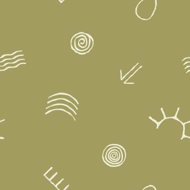 Avustralya Aborjin sanat sembolleri ile Seamless Modeli  