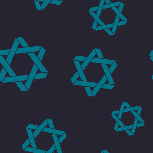 ダビデの星ユダヤ人の伝統的なシンボルとシームレスなパターン — ストックベクタ