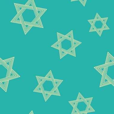 Davut'un yıldızı geleneksel Yahudi sembolü ile Seamless Modeli 