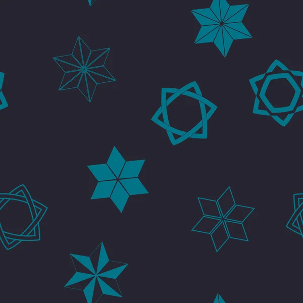 Motif sans couture avec étoile de David symbole juif traditionnel — Image vectorielle