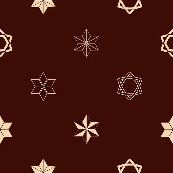 Seamless mönster med Davidsstjärnan traditionell judisk symbol — Stock vektor