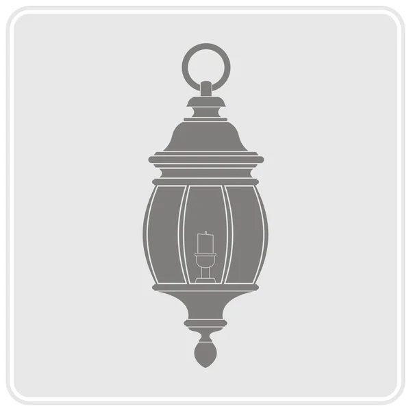 Монохромна ікона з ліхтарем — стоковий вектор