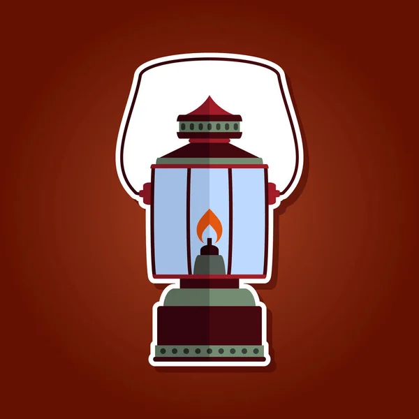 Color icon with lantern — Stock Photo, Image