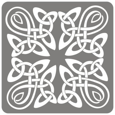 Kelt sanat ve etnik süs eşyaları ile tek renkli simge