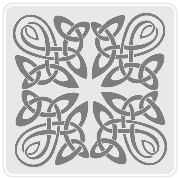 Monochromatyczne ikony celtyckiej sztuki i etniczne ozdoby — Wektor stockowy