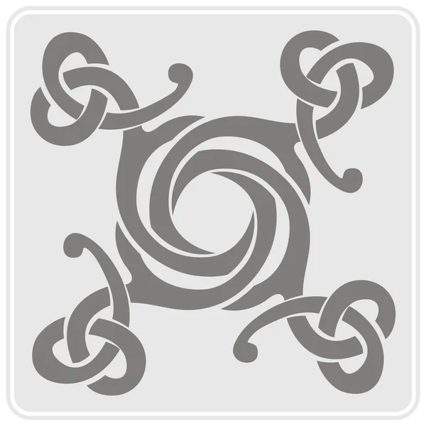 Монохромна ікона з кельтським мистецтвом та етнічними орнаментами — стоковий вектор