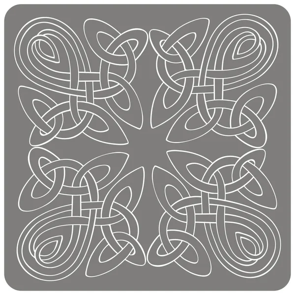 Monochrome icon with Celtic art and ethnic ornaments — Stock Vector